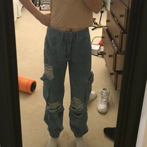 Shein ripped cargo jeans